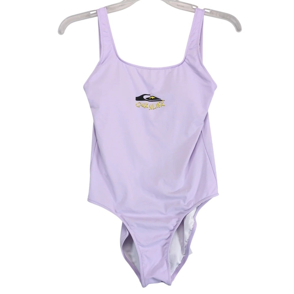 NWT Quiksilver One Piece Swimsuit Womens XS Logo Athletic Swim Sporty Scoop Back